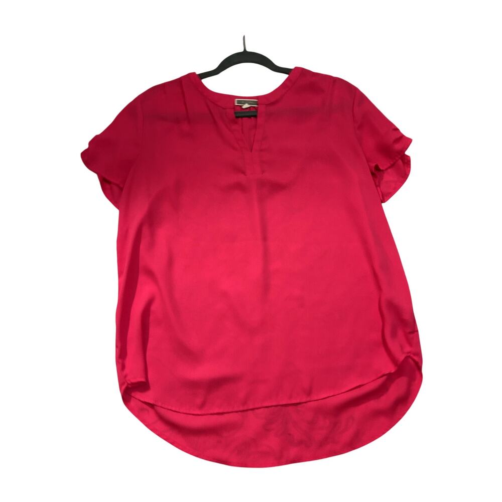 Pleione Pink Short Sleeve Blouse
